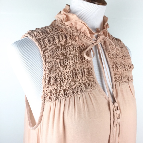 Free People Smocked Ruffle Top - Picture 4 of 7